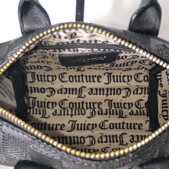 Juicy Couture Miss Independent Black Checker Mini Satchel with Cherry Charm - Picture 10 of 13